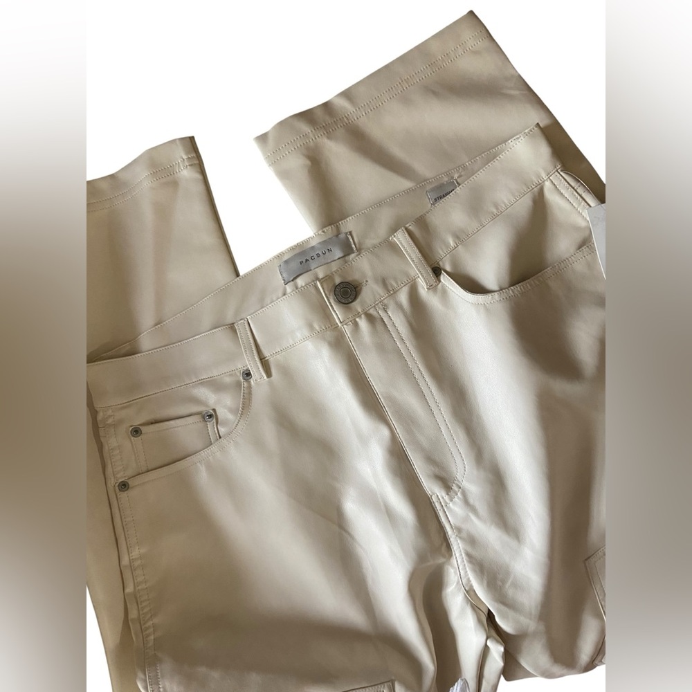 Pacsun mens leather style pants size 34x32L NWT